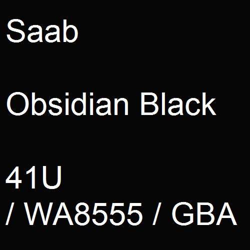 Saab, Obsidian Black, 41U / WA8555 / GBA.